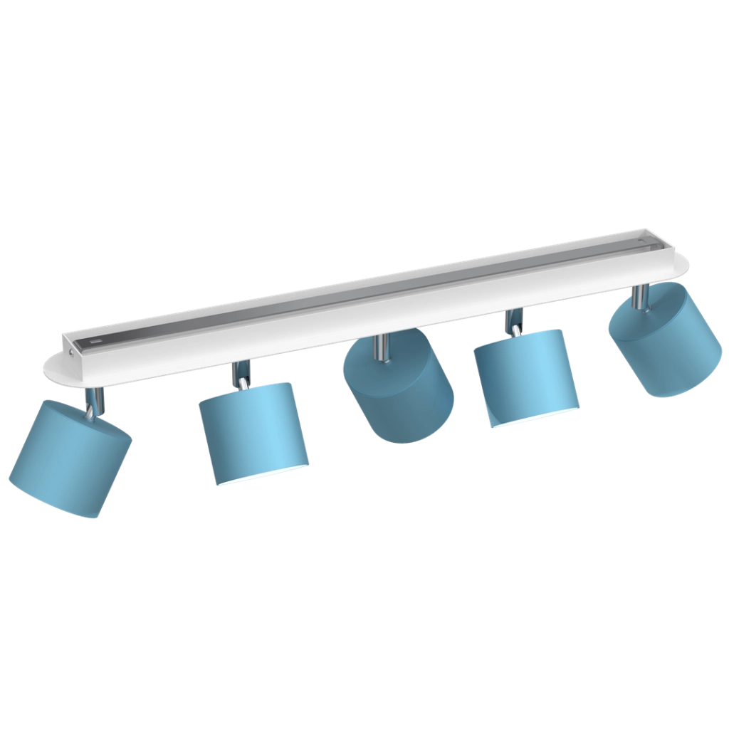 Plafoniera Milagro Dixie 5 luci GX53 blu/bianco metallo