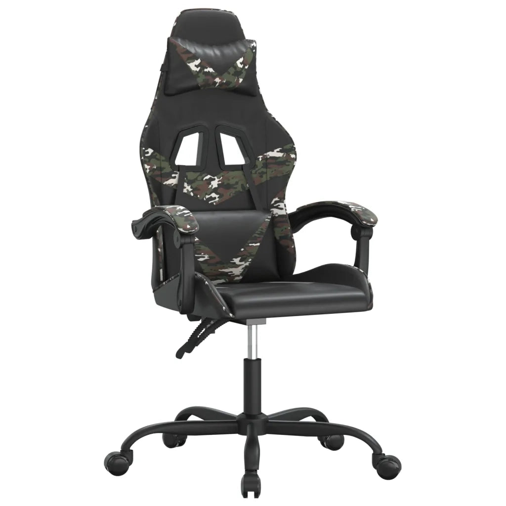 Sedia da Gaming | Sedia da e-sports Nero e Mimetico in Similpelle