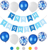 Decorazione di compleanno palloni blu per bambini - slittino di compleanno