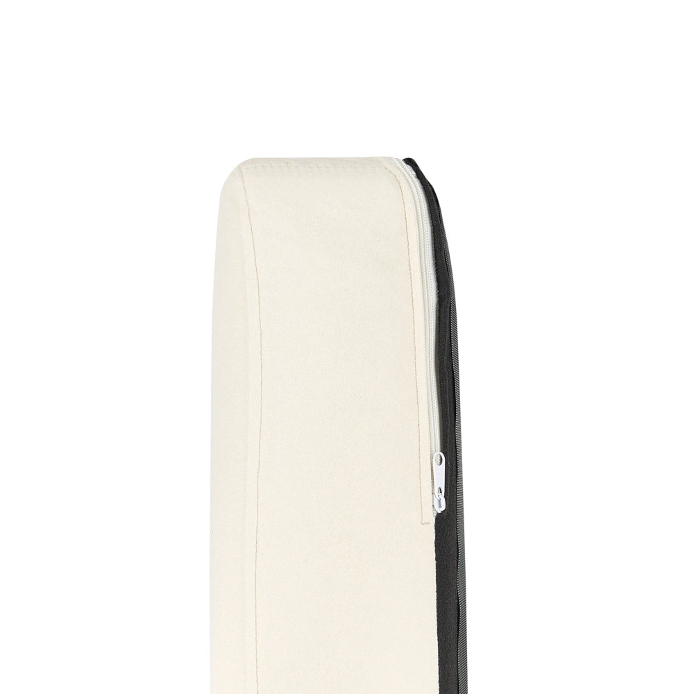 Divano 3 posti tessuto imbottito beige chiaro soggiorno minimalista scandinavo moderno