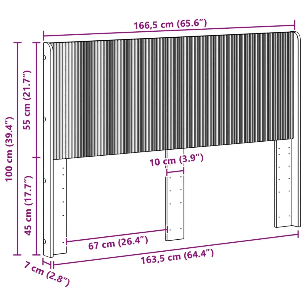 Testiera Letto Sonoma grigio 889571