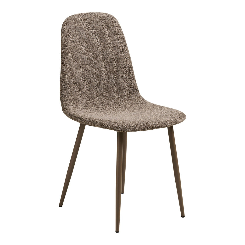 Set di 2 Sedie Stockholm, Marrone, Tessuto, 54x44x88 cm