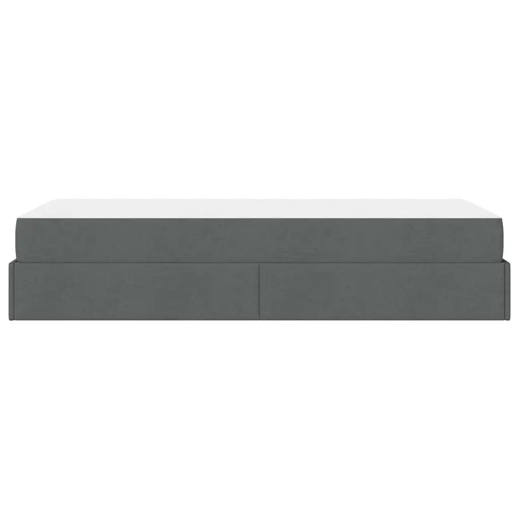 vidaXL Struttura del letto Grigio scuro 100 x 200 cm Tessuto