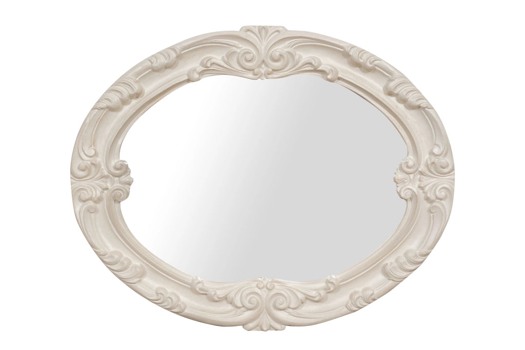 Biscottini SPECCHIERA DA PARETE IN LEGNO FINITURA BIANCA ANTICATA MADE IN ITALY Specchio
