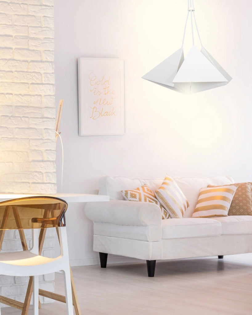 Busso, Lampada a Sospensione, Bianco