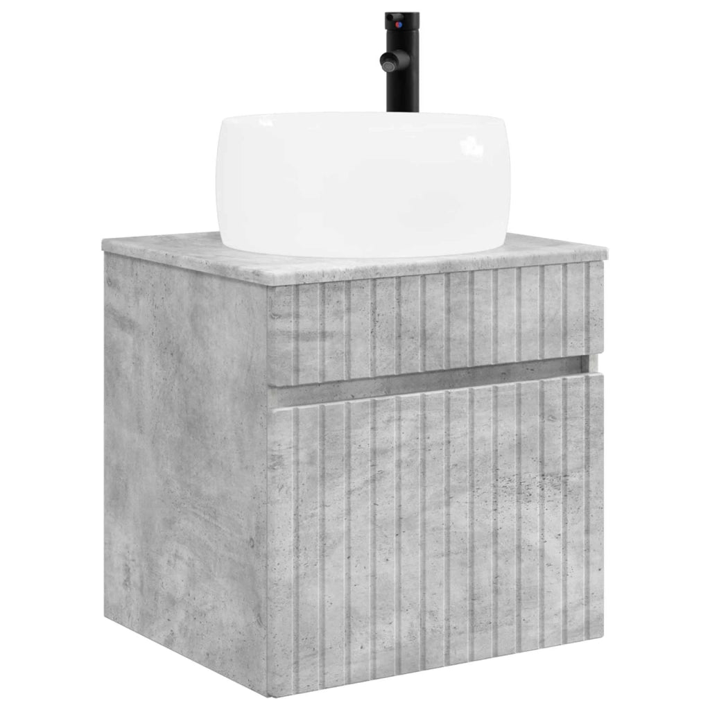Set di Armadi da Bagno 3 pz Grigio Cemento 49 x 44,5 x 66 cm 3405770