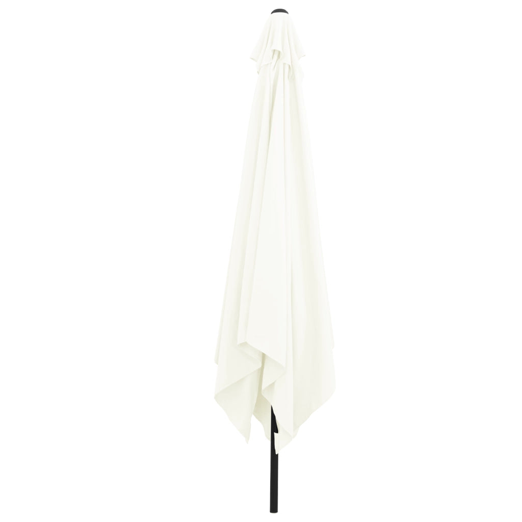 Ombrellone Quadrato da Giardino  295x245 cm Bianco Sabbia