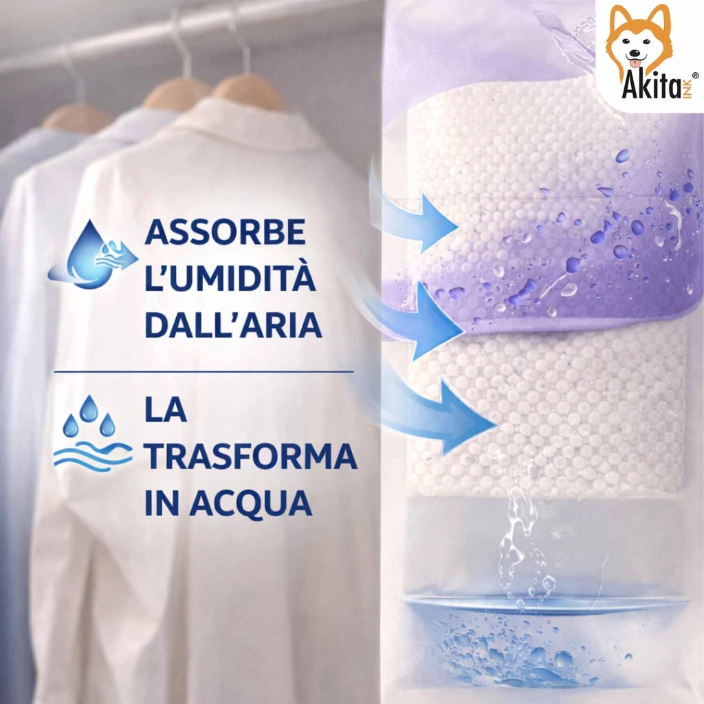 Akitaink 24 Assorbiumidita Armadio con Gancio