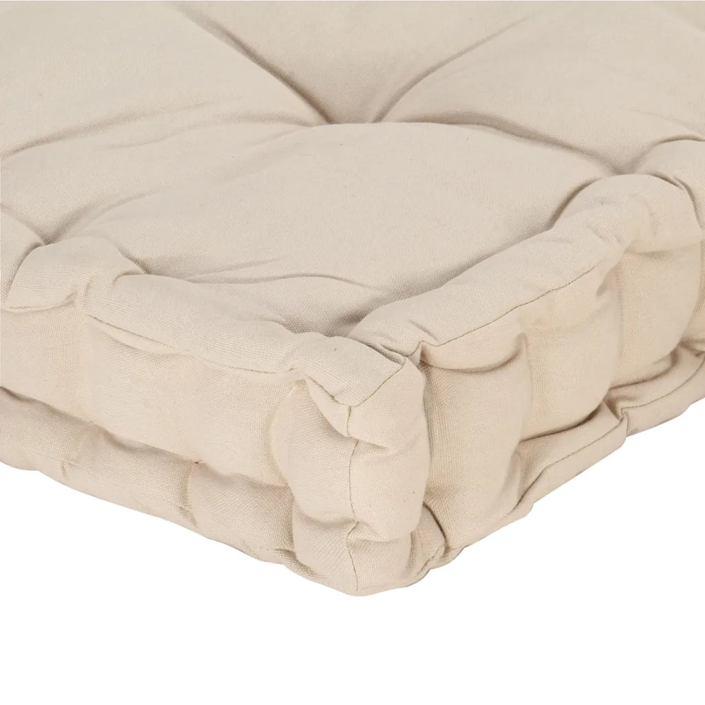 Cuscino per pallet | Cuscini per sedie e Pavimento in Cotone 120x40x7 cm Beige