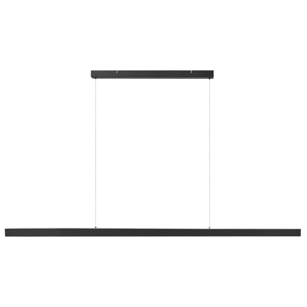 Lampada a sospensione lineare a LED in metallo nero 160 cm stile industriale forma minimalista