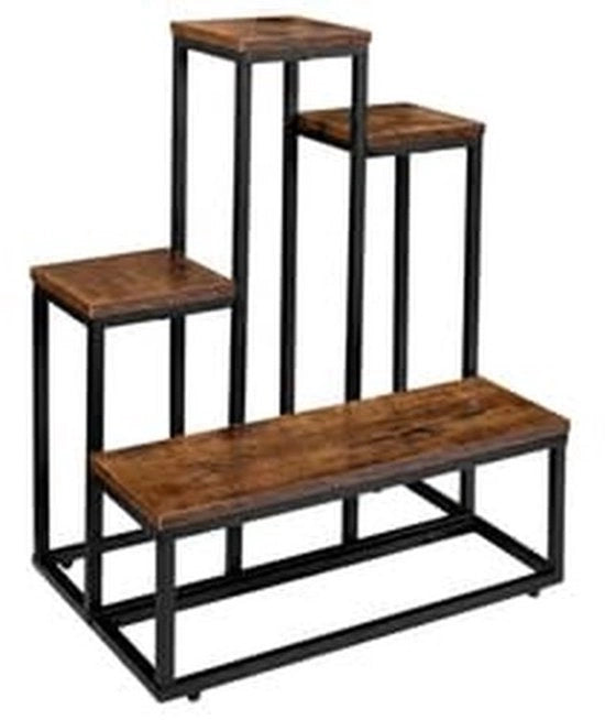 Biblioteca per piante con design elegante - supporto per piante in metallo - pannelli MDF - 51 x 34 x 67 cm - sostenibile e stabile