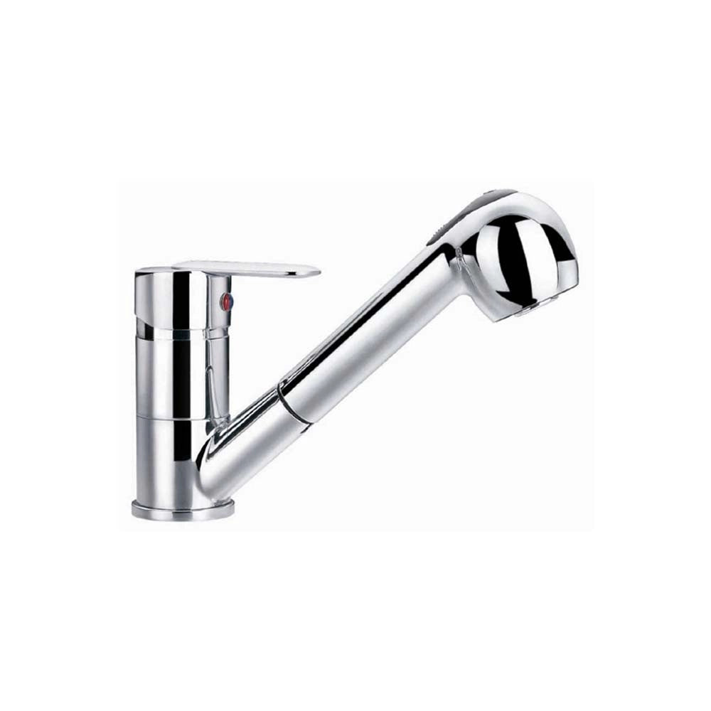 Rubinetto lavello serie ray bocca girevole ed estraibile, cromato
