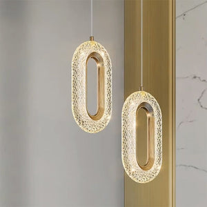 Lampadario A Sospensione In Cristallo G113-1cp Gold