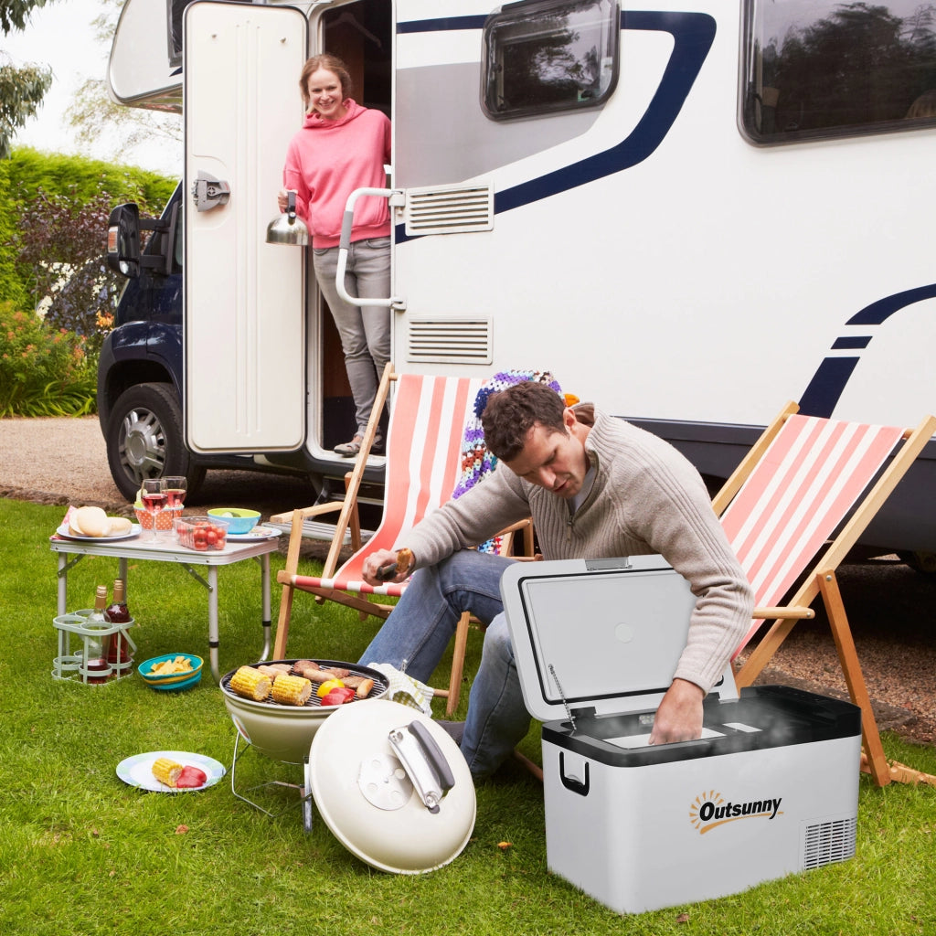 Frigorifero Portatile Elettrico 25L 12/24V ¨C Minimal ¨C 58.5x33.5x35.2 cm Bianco