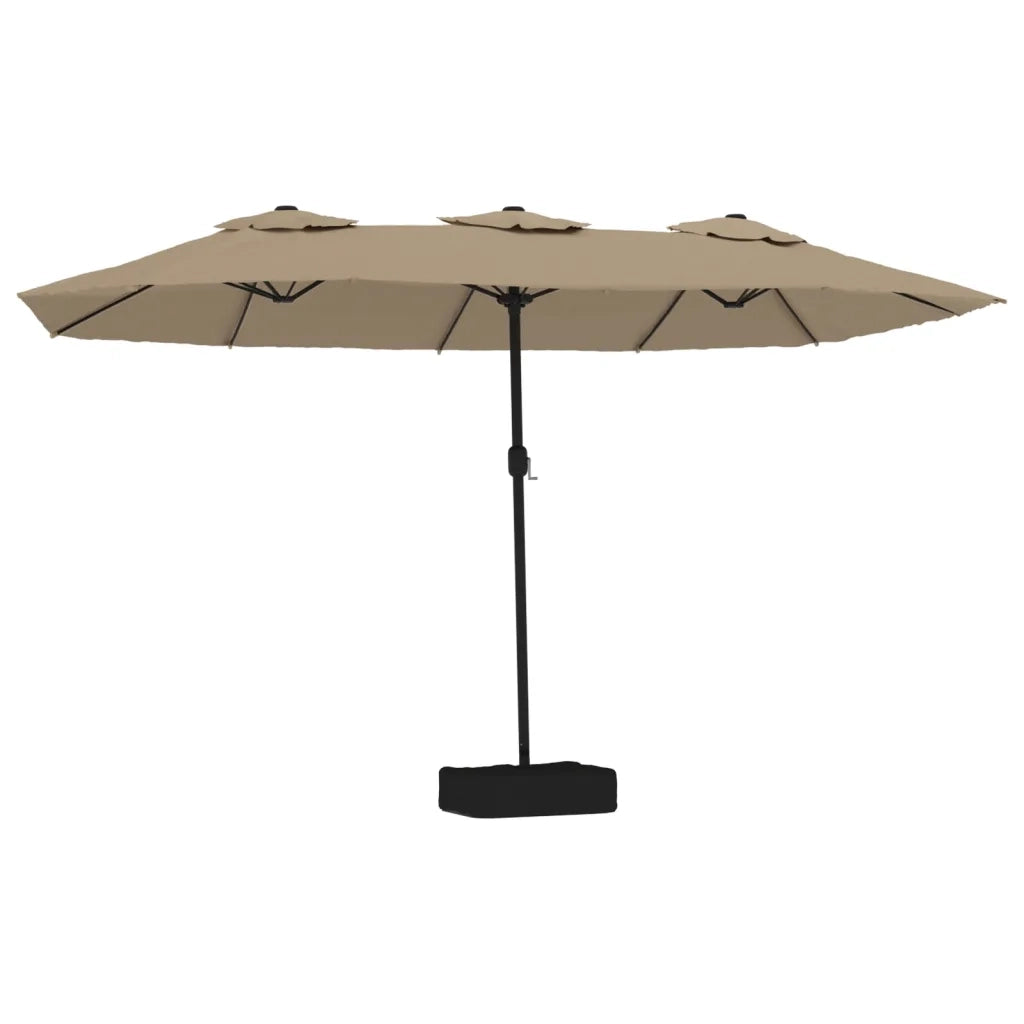 Ombrellone a Doppia Testa Tortora 449x265 cm 362948