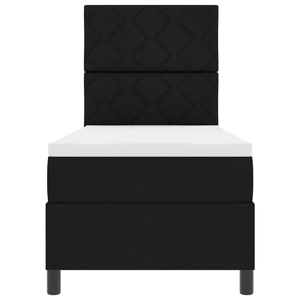 Letto a molle con materasso Nero 80 x 200 cm Tessuto 3339422