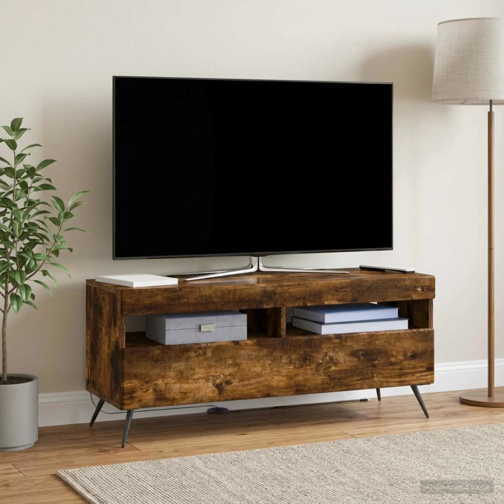 Mobile TV LED Rovere Fumo Legno ingegnerizzato 897650