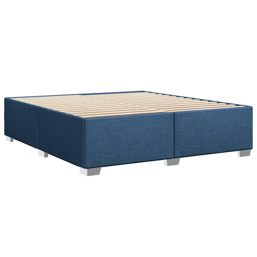 Giroletto senza Materasso Blu 200x200 cm in Tessuto