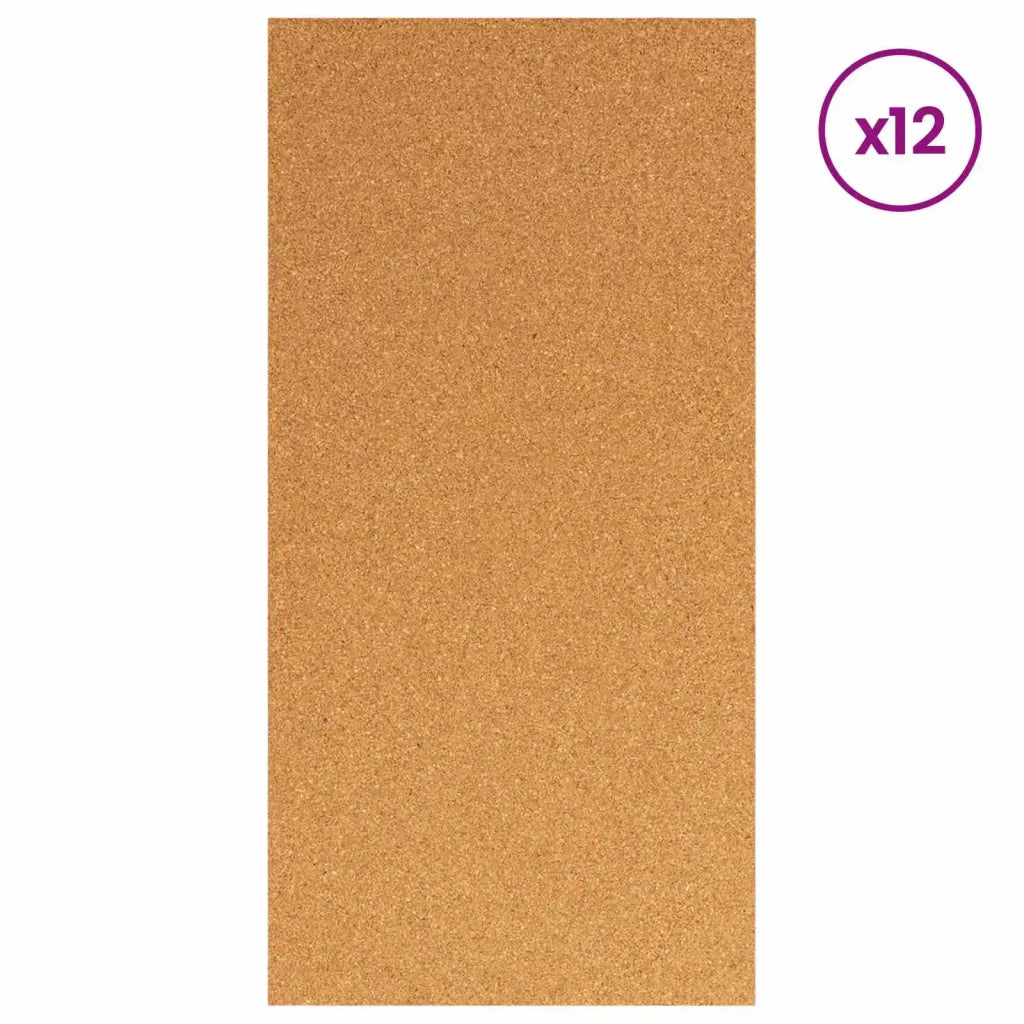 Foglio di Sughero 12 pcs 100 x 50 x 0,5 cm Sughero Marrone 42033424