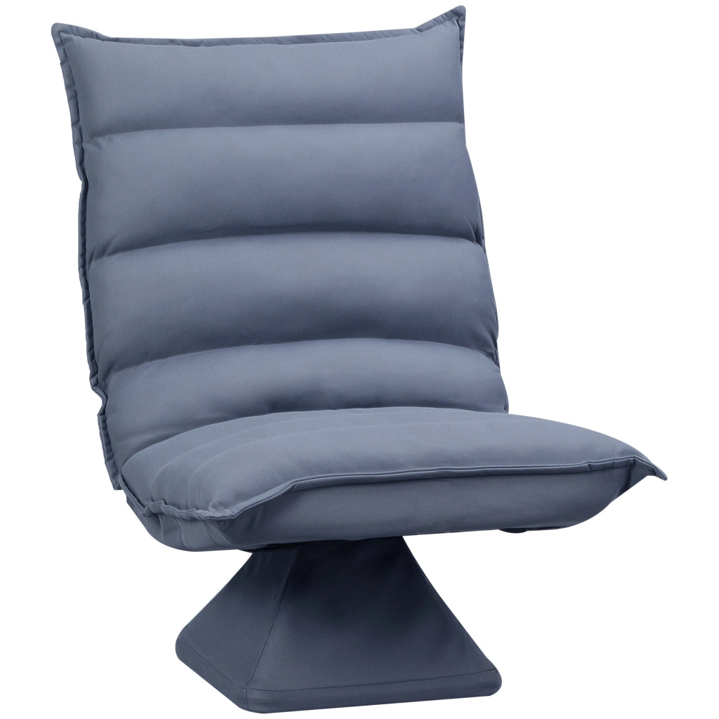 Poltrona girevole reclinabile con schienale imbottito ¨C zephmum ¨C 62x70x95 cm grigio