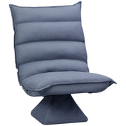 Poltrona girevole reclinabile con schienale imbottito ¨C zephmum ¨C 62x70x95 cm grigio