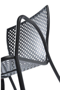 Set 2 Sedie da Giardino 56x62x84 cm in Acciaio con Braccioli RD Italia Sonia Antracite