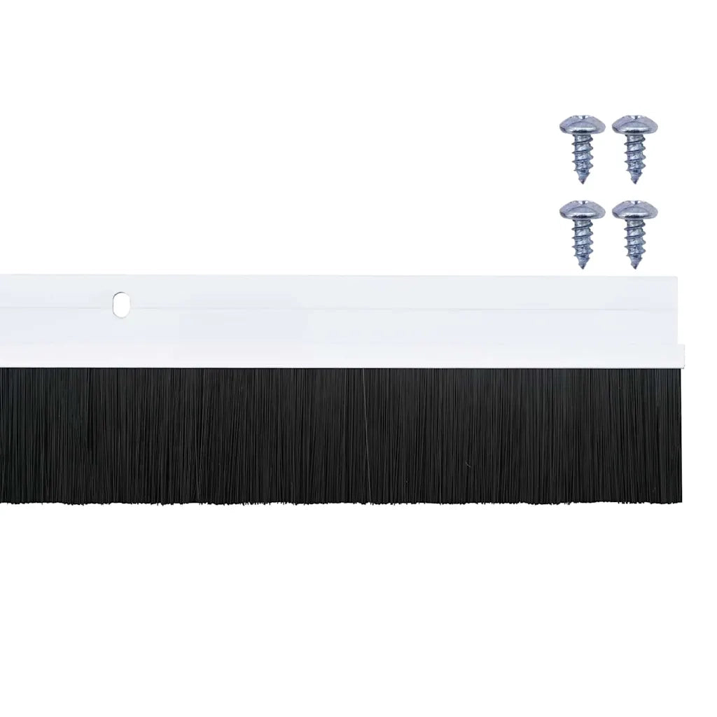 Spazzole per porte a vite 12 pcs Bianco 100 cm