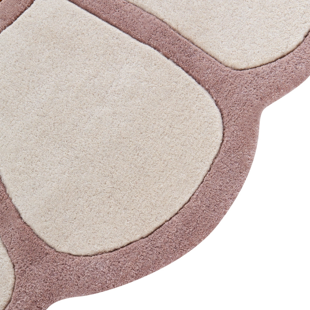 Tappeto per bambini a forma di fiore multicolore in lana ø 120 cm cameretta elegante