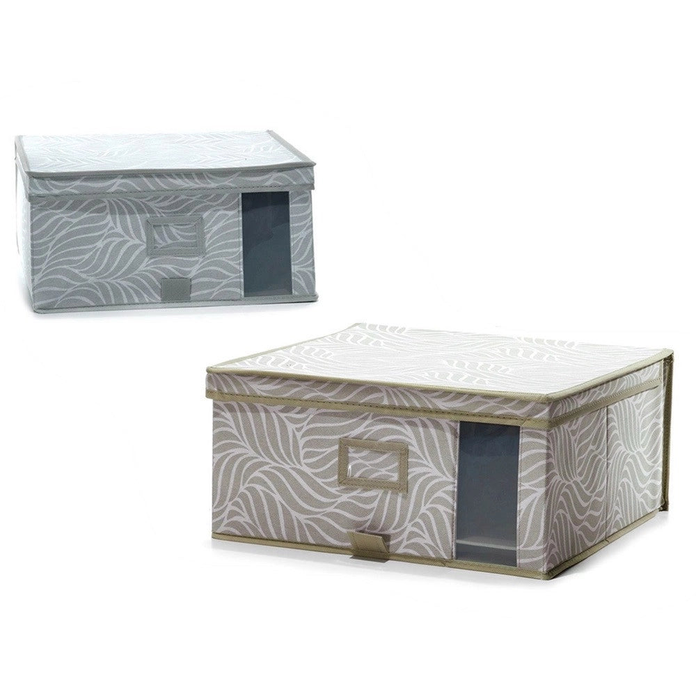 Trade Shop - Scatola Con Finestra Per Armadio Salvaspazio 40x40x20cm Per Organizzare Vestiti Biancheria -