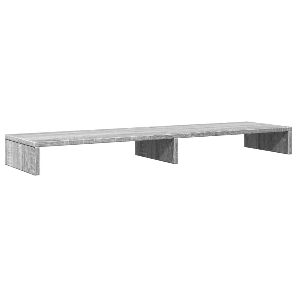 Supporto per monitor Sonoma mobile da scrivania 100 x 27 x 10 cm legno ingegnerizzato grigio 02_0044976