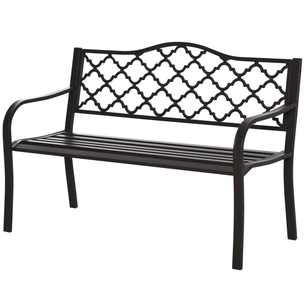 Panchina da Giardino 3 Posti ¨C Zephmum ¨C Grigio Antracite 128x60x89 cm