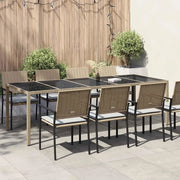 Tavolo da Giardino Beige 250 x 100 x 75 cm polyrattan 362557