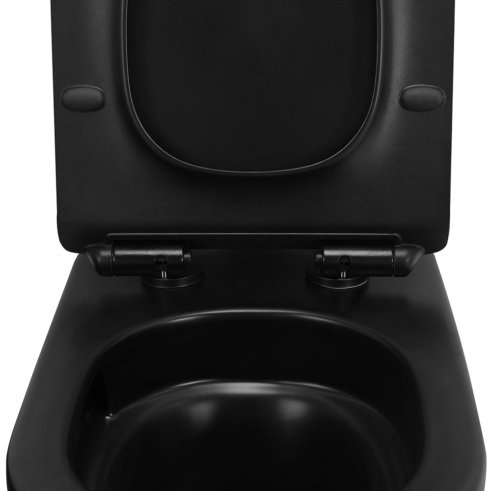 Wc filomuro in ceramica nero opaco con scarico tornado Tokyo