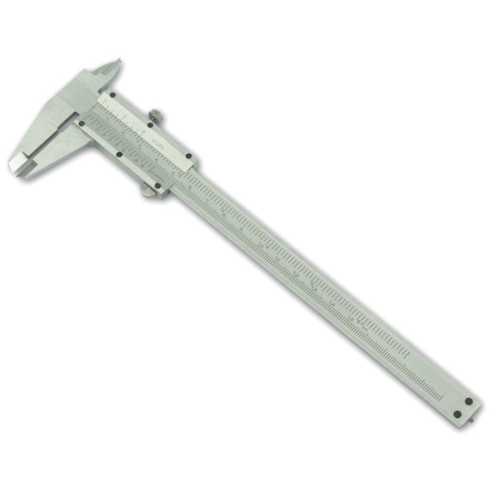 Trade Shop - Calibro Analogico A Corsoio In Acciaio 15 Cm Millesimale Misure Interne Esterne -