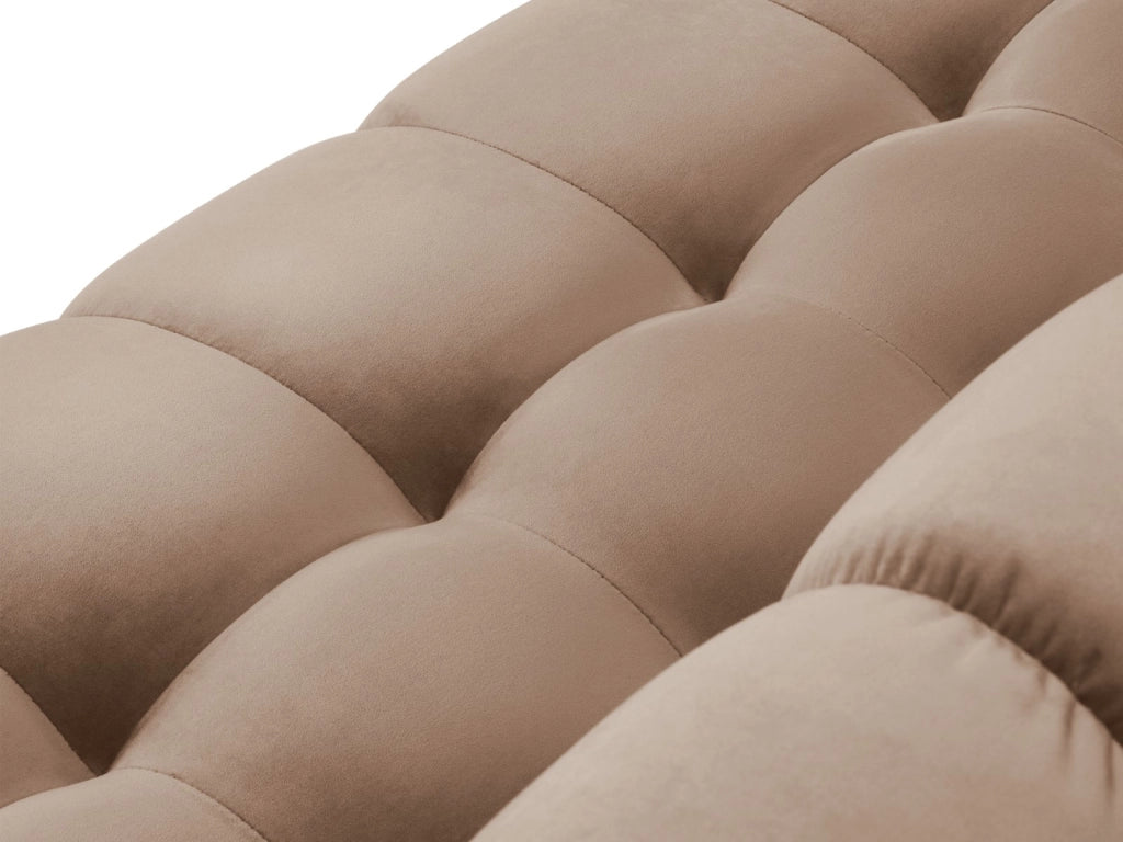 Cosmopolitan Design - Divano panoramico "Bali" 9 posti in velluto beige 