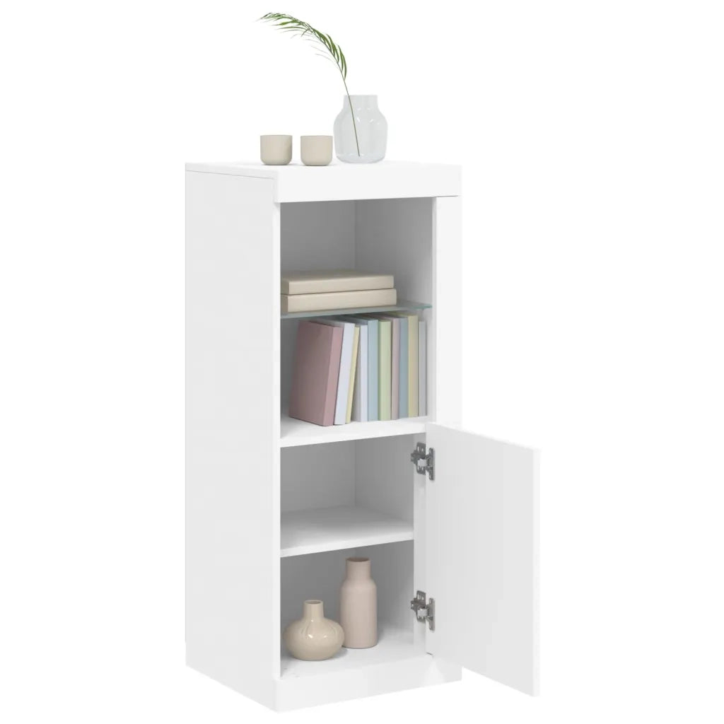 Credenza con Luci LED Bianca 41x37x100 cm 836644