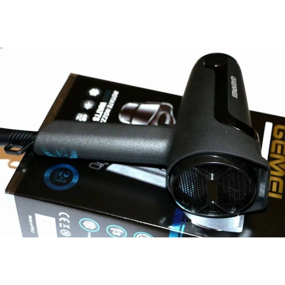 Trade Shop - Asciugacapelli 2000 Watt Gm-132 Professionale 3 Velocità Con Ugello Rotante Phon -
