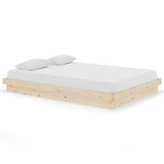 Letto matrimoniale | Letto per adulti | Giroletto in Legno Massello di Pino 140x200 cm