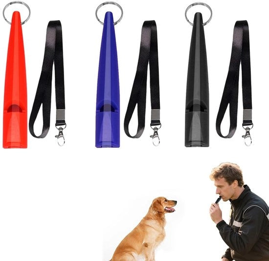 Set di allenamento per cani - 3 pezzi - Ritorno del flauto per cani - Flauto ultrasonico per cani - Resistente alle intemperie - Incluso cavo - Flauto di addestramento per cani 

Dettagli tecnici: 
- Flauto ultrasonico 
- Incluso cavo