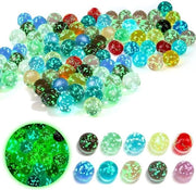 Kralen in Plat Glas per 100 pezzi con Sacchetto a Maglia, Materiale per Attività Creativa per Bambini.