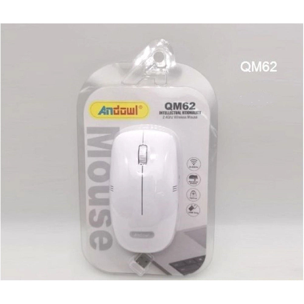 Trade Shop - Mouse Ottico Senza Fili Wireless 2.4ghz Ricetrasmettitore Usb Per Computer Qm62 -