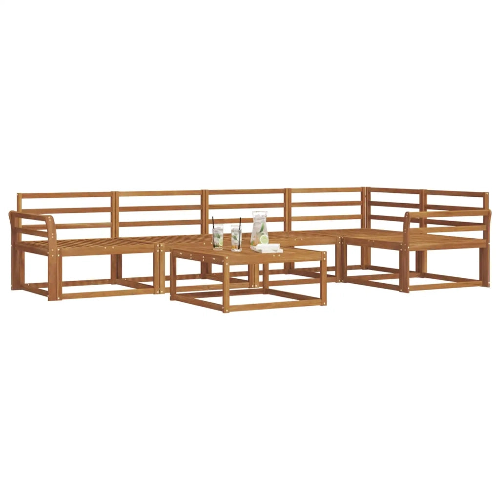 Set di divani da esterno 6 pcs Naturale