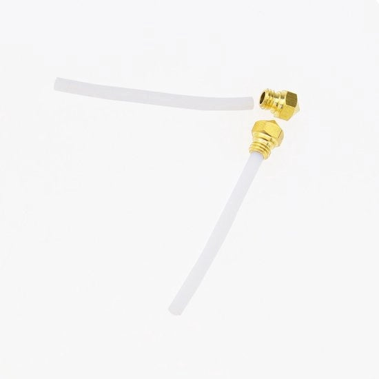 Mondstuk Extrudere 0,4 mm - 2x MK10 - Buis PTFE - Viti M7 - Resistentente - Dimensioni 13 mm x 9 mm - 3D-printer Mondstuk