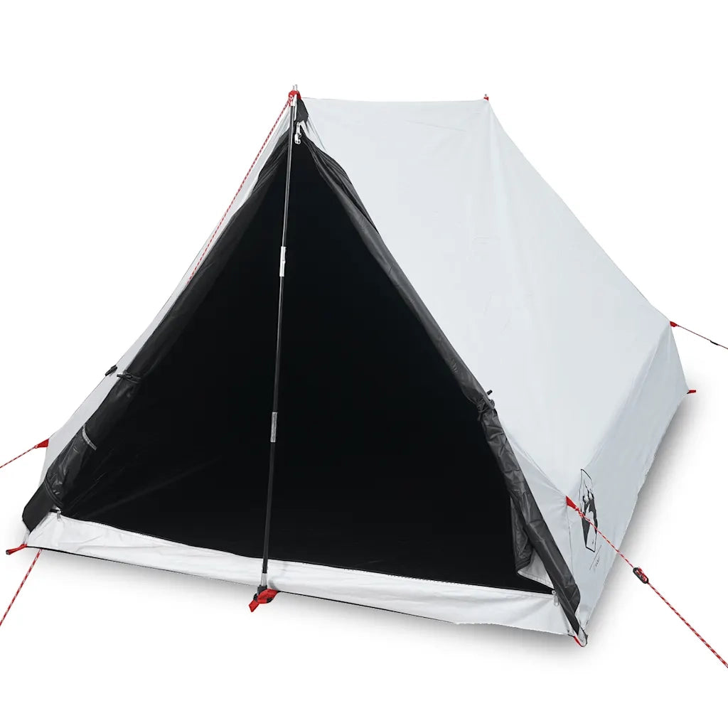 Tenda Campeggio Telaio A 2Persone Bianca Oscurante Impermeabile 94758