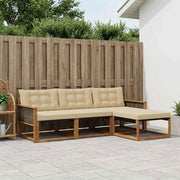 Set di divani da esterno 4 pz Naturale e Beige 3381341