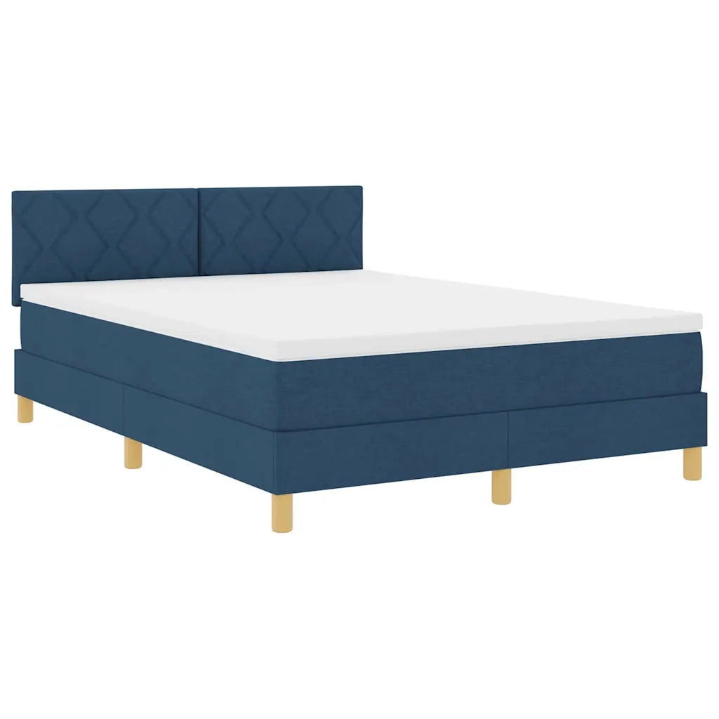 Letto a molle con materasso Blu 160 x 200 cm Tessuto 3339013