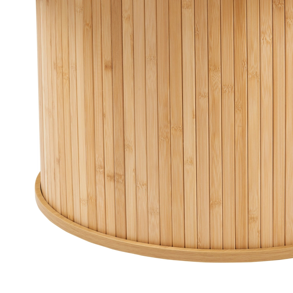 Tavolino Rotondo da Salotto Ledepid 48 x Ø80 cm - Naturale [en.casa]