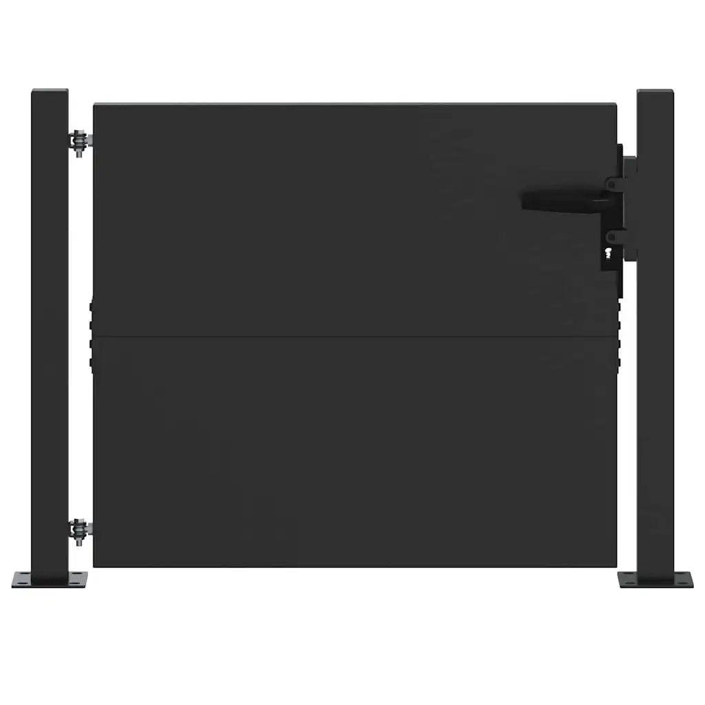 vidaXL Cancello da giardino con blocco Nero 105 x 100 cm
