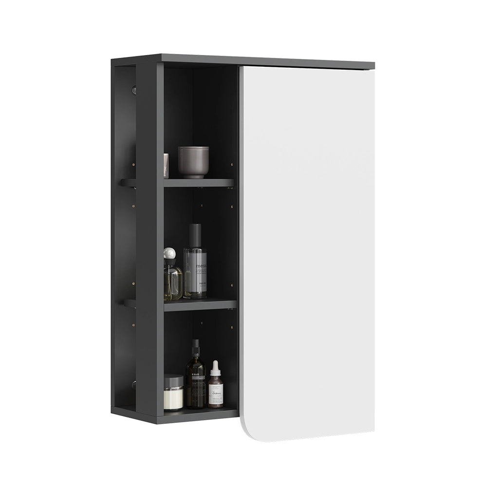 Vicco mobile bagno Antracite/bianco 50 x 75 cm con porta e vani aperti