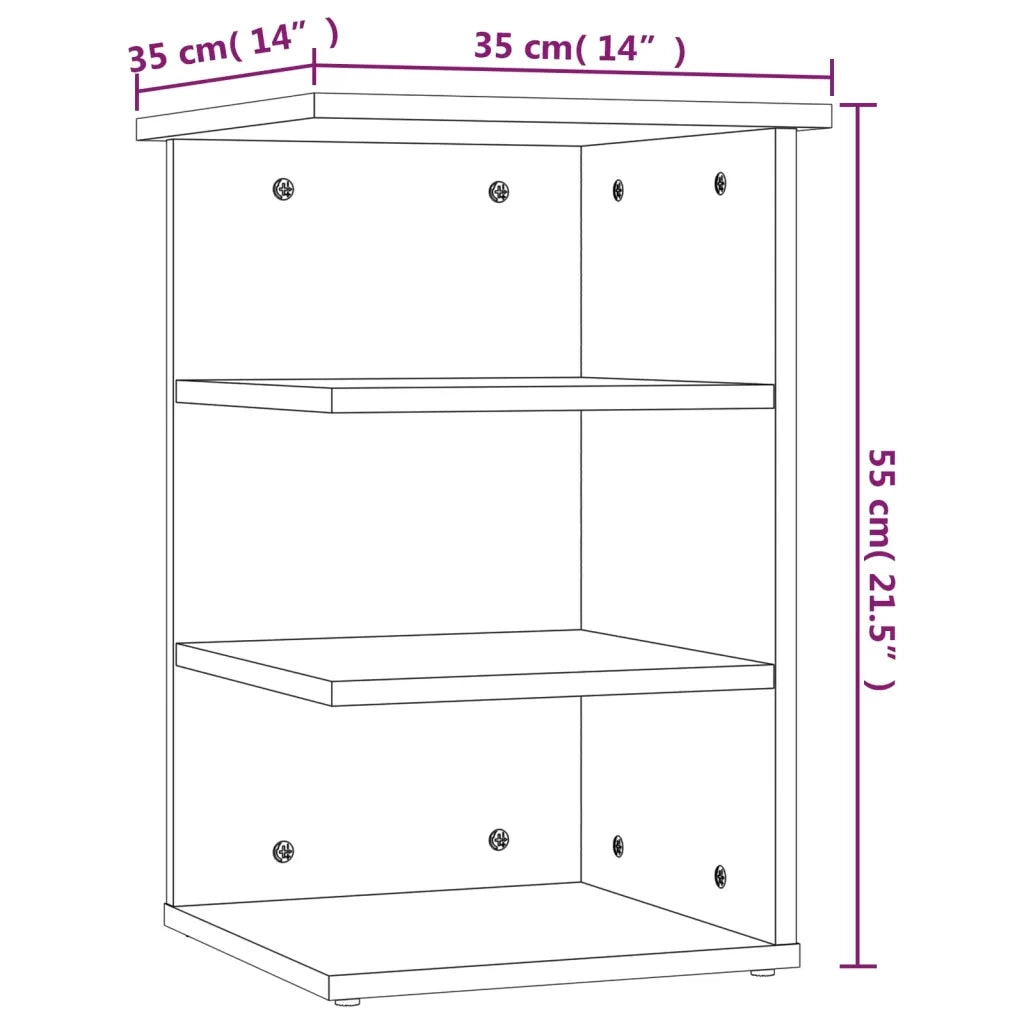 Mobiletto Laterale Grigio Sonoma 35x35x55 cm Legno Multistrato CFW1683192
